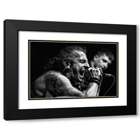 Doing Your Best!!!! Black Modern Wood Framed Art Print with Double Matting by Balenzategui, Kike