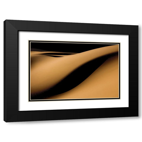 Maranjab Desert Black Modern Wood Framed Art Print with Double Matting by Bagheri, Usef