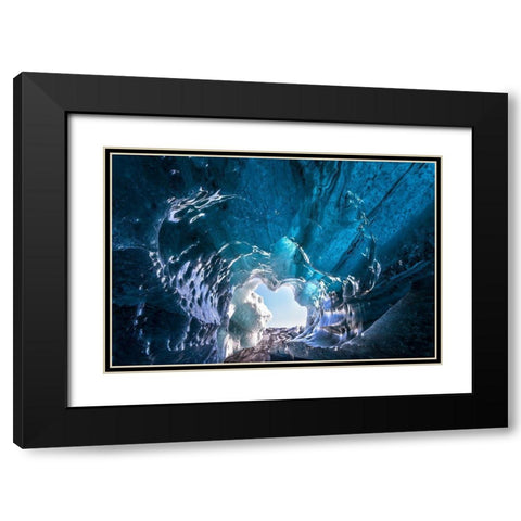 Outside World Black Modern Wood Framed Art Print with Double Matting by Wrobel, Karsten