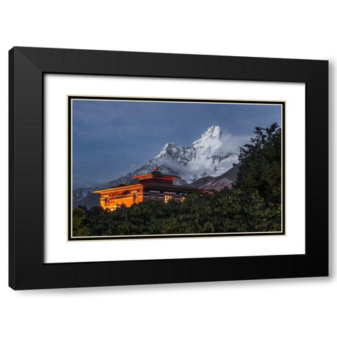 As Night Falls Black Modern Wood Framed Art Print with Double Matting by Wrobel, Karsten