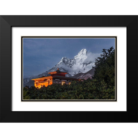 As Night Falls Black Modern Wood Framed Art Print with Double Matting by Wrobel, Karsten