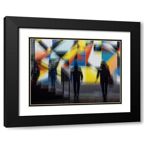 Passing By Black Modern Wood Framed Art Print with Double Matting by Lenzen, Klaus