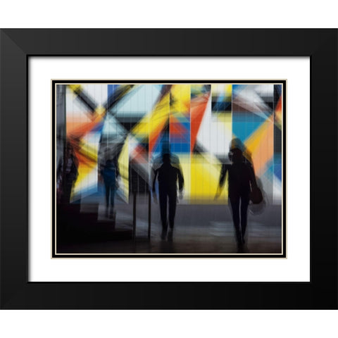 Passing By Black Modern Wood Framed Art Print with Double Matting by Lenzen, Klaus