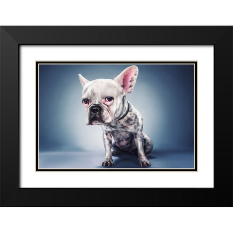 Big Head Project Black Modern Wood Framed Art Print with Double Matting by Nachumovich, Moshe