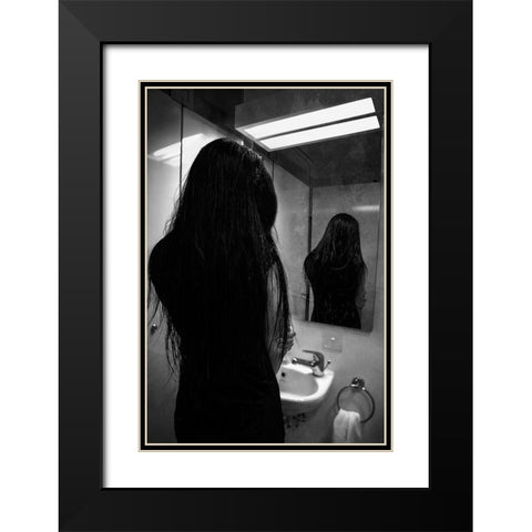 I Hate Mirror Black Modern Wood Framed Art Print with Double Matting by Skip, Anthony