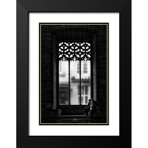 In The Silence Black Modern Wood Framed Art Print with Double Matting by Della Latta, Massimo