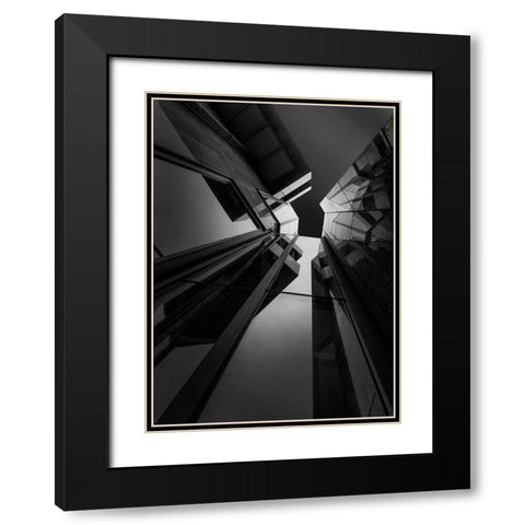 Core Of Light Black Modern Wood Framed Art Print with Double Matting by Van Den, Jef