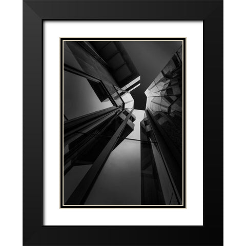 Core Of Light Black Modern Wood Framed Art Print with Double Matting by Van Den, Jef