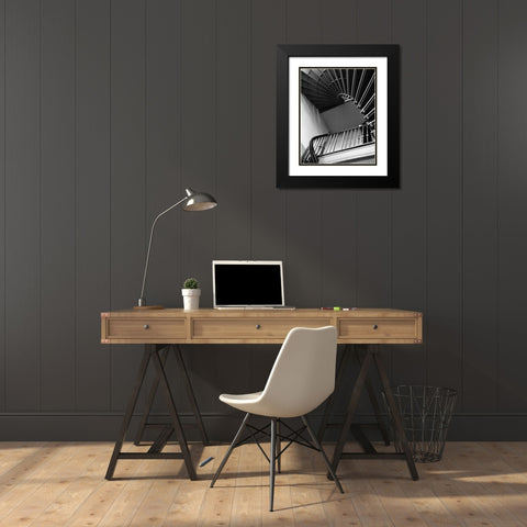 Untitled Black Modern Wood Framed Art Print with Double Matting by Stefan, Jacek