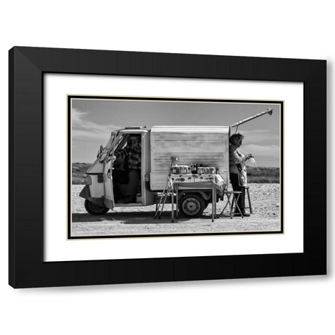 Work Of A Lifetime Black Modern Wood Framed Art Print with Double Matting by Sarmento, Luis