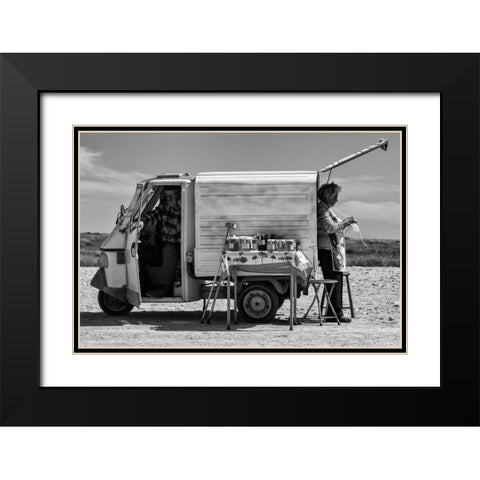 Work Of A Lifetime Black Modern Wood Framed Art Print with Double Matting by Sarmento, Luis