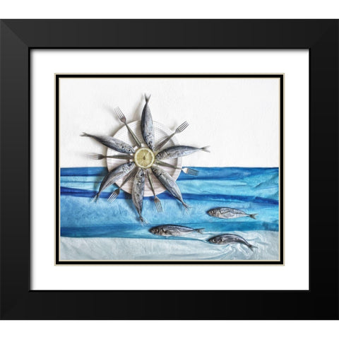 Sun And Sea ... Black Modern Wood Framed Art Print with Double Matting by Lazarov, Dimitar