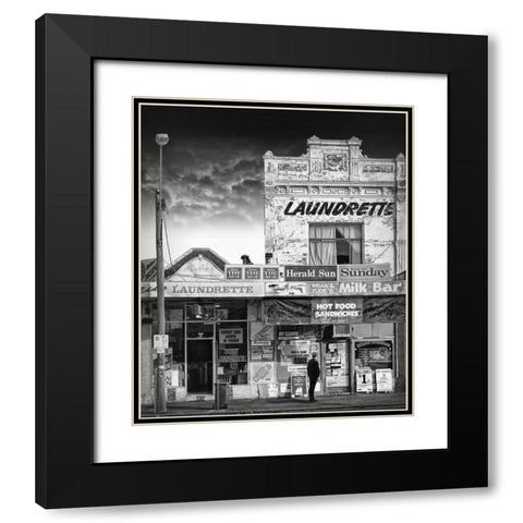 Mixed Business Black Modern Wood Framed Art Print with Double Matting by Donoghue, Adrian