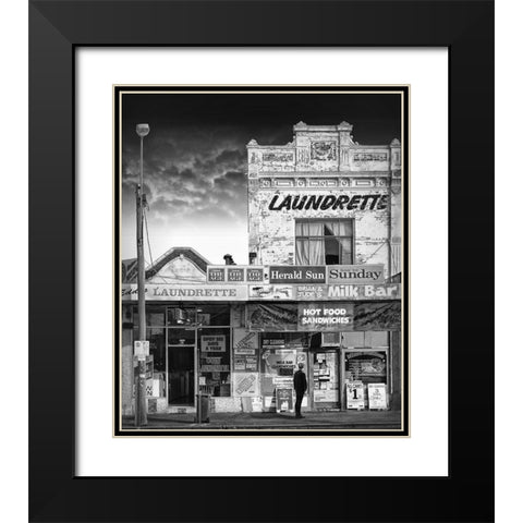Mixed Business Black Modern Wood Framed Art Print with Double Matting by Donoghue, Adrian