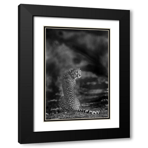 The Look Back Black Modern Wood Framed Art Print with Double Matting by Marx, Jaco