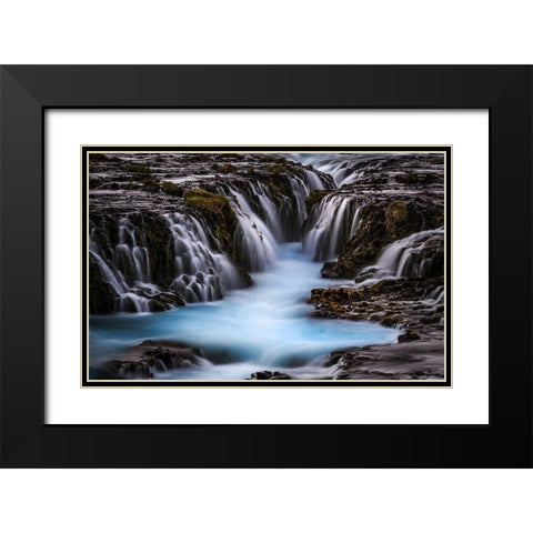 The Blue Beauty Black Modern Wood Framed Art Print with Double Matting by Bogaerts, Sus