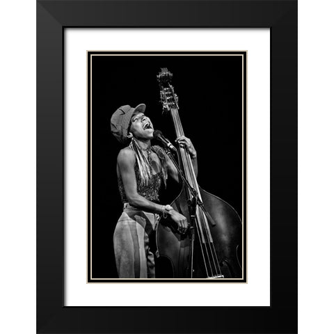 The Bass Singer Black Modern Wood Framed Art Print with Double Matting by Cocks, Leonard