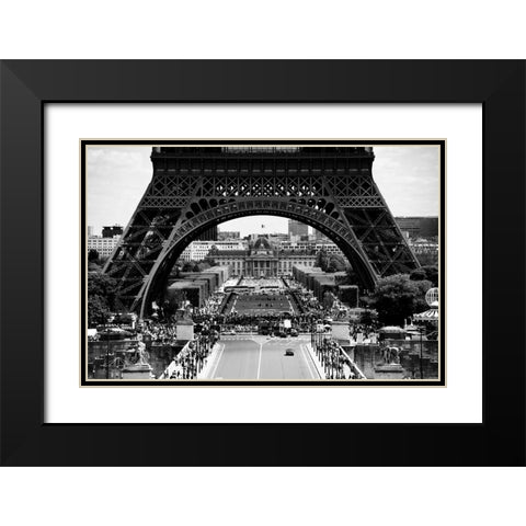 Paris Black Modern Wood Framed Art Print with Double Matting by Johansson, David