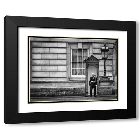 Guard Out Of The Box Black Modern Wood Framed Art Print with Double Matting by Pfeiffer, Peter
