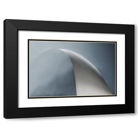 White Bow Black Modern Wood Framed Art Print with Double Matting by Claes, Gilbert