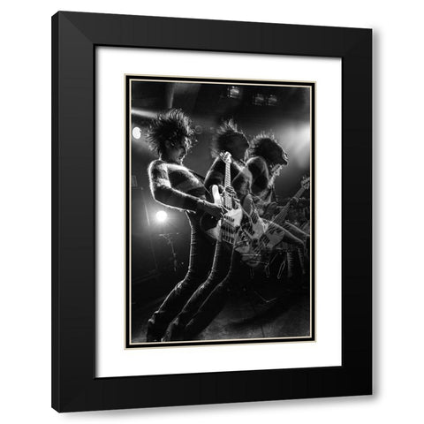 Afterimage Black Modern Wood Framed Art Print with Double Matting by Nakamatsu, Kenji