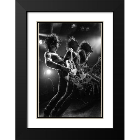 Afterimage Black Modern Wood Framed Art Print with Double Matting by Nakamatsu, Kenji