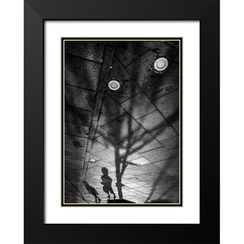 Gone Black Modern Wood Framed Art Print with Double Matting by Yaasin Fajr, Candra