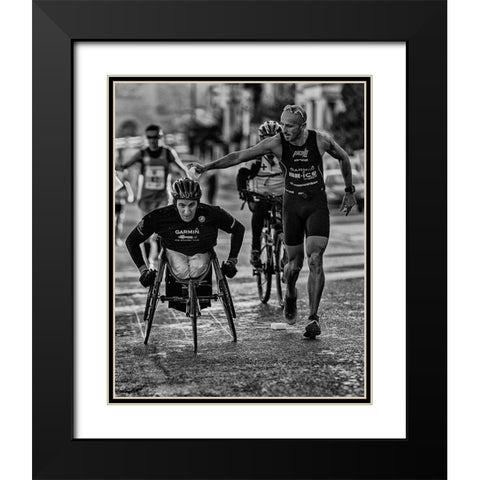 Cooling Down Black Modern Wood Framed Art Print with Double Matting by Cocks, Leonard