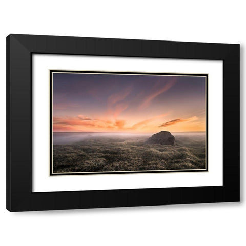 Nowhere Black Modern Wood Framed Art Print with Double Matting by Wonisch, Andreas