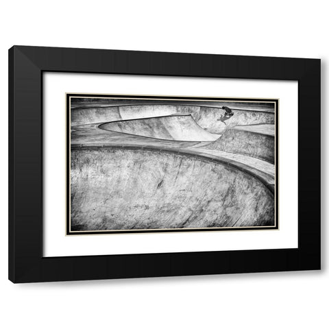 Concrete Slider Black Modern Wood Framed Art Print with Double Matting by Eliash, Tomer