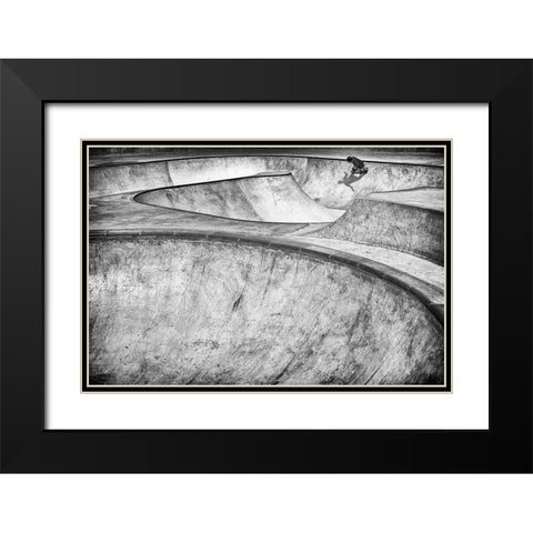 Concrete Slider Black Modern Wood Framed Art Print with Double Matting by Eliash, Tomer