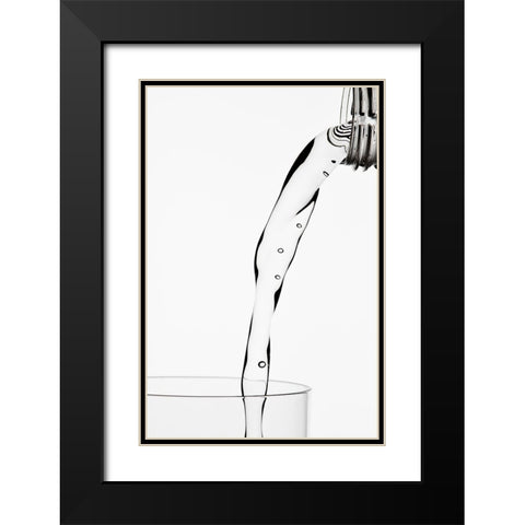 Thirsty Black Modern Wood Framed Art Print with Double Matting by Pabst, Christian
