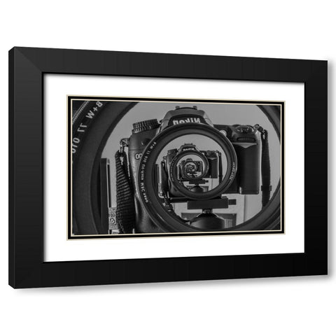 Twisted Lens Ii Black Modern Wood Framed Art Print with Double Matting by Skilbeck, Christian
