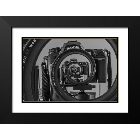 Twisted Lens Ii Black Modern Wood Framed Art Print with Double Matting by Skilbeck, Christian