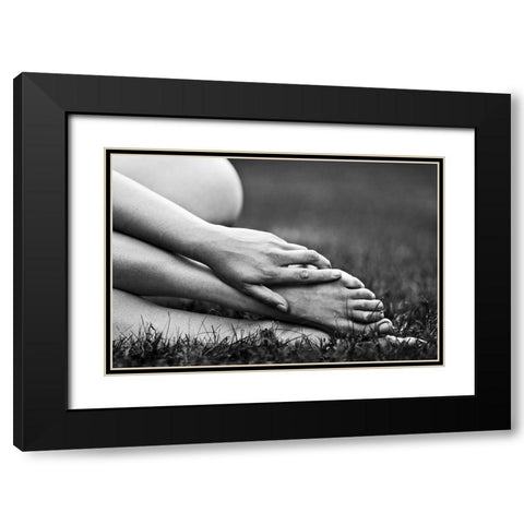 Grace Black Modern Wood Framed Art Print with Double Matting by MagnusPhotos