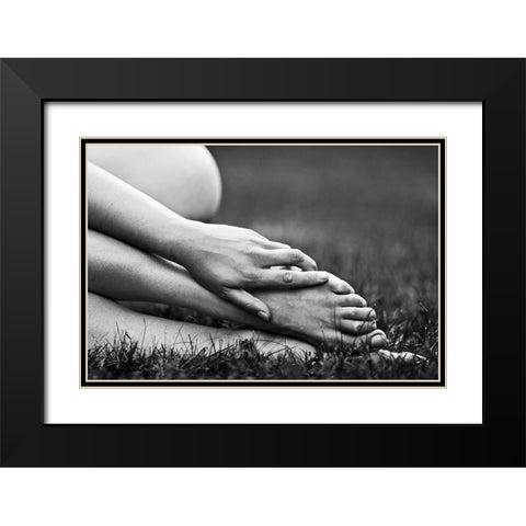 Grace Black Modern Wood Framed Art Print with Double Matting by MagnusPhotos