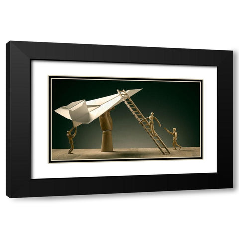 Pre Flight Inspection Black Modern Wood Framed Art Print with Double Matting by Tichy, Timothy