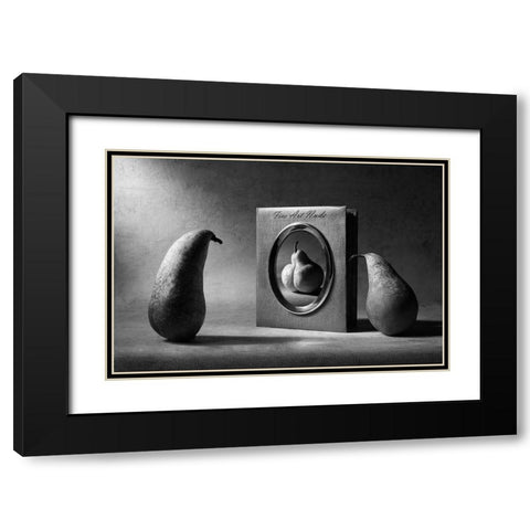 Fine Art Nude Black Modern Wood Framed Art Print with Double Matting by Ivanova, Victoria