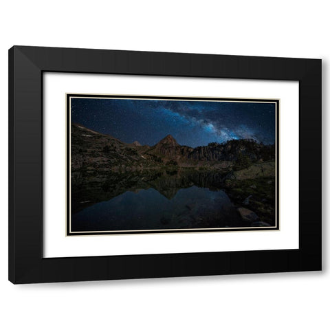 Mountain Lake Black Modern Wood Framed Art Print with Double Matting by Martin Castan, David