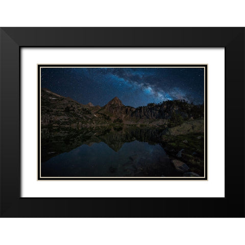 Mountain Lake Black Modern Wood Framed Art Print with Double Matting by Martin Castan, David