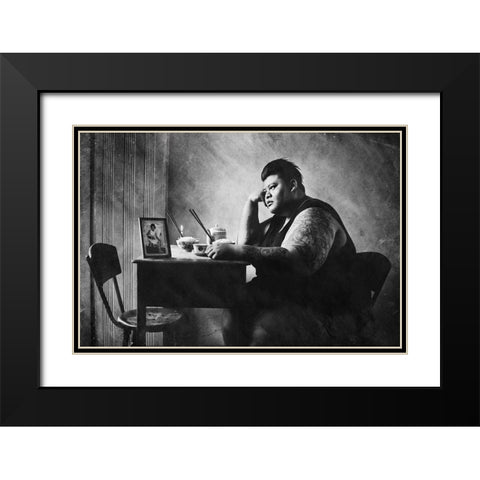 I Miss You-Mom Black Modern Wood Framed Art Print with Double Matting by Satriani, Jay