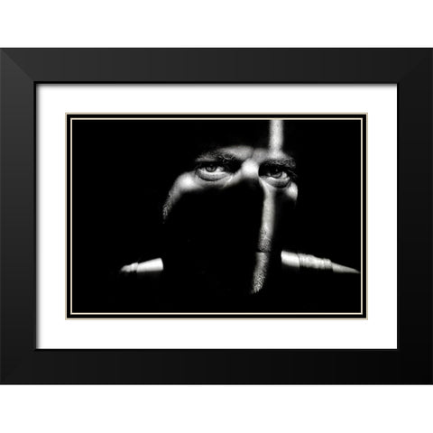 Only You Black Modern Wood Framed Art Print with Double Matting by Montegriffo (Nero), Claudio