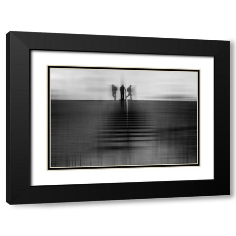 What If... Black Modern Wood Framed Art Print with Double Matting by Kuiper, Leonie