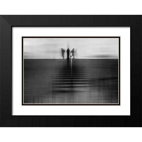 What If... Black Modern Wood Framed Art Print with Double Matting by Kuiper, Leonie