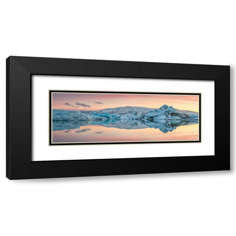 Glacier Lagoon Black Modern Wood Framed Art Print with Double Matting by Hoffmann, Raymond