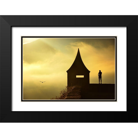 Freedom Black Modern Wood Framed Art Print with Double Matting by Kovop