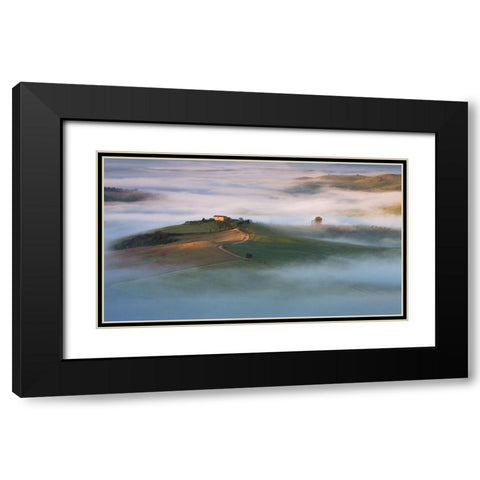 First Touch Black Modern Wood Framed Art Print with Double Matting by Svoboda Mqep, Peter