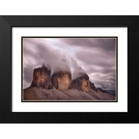 Foggy Cover Black Modern Wood Framed Art Print with Double Matting by Serra, Damiano