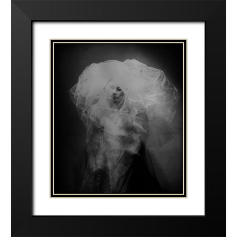 Medusa Black Modern Wood Framed Art Print with Double Matting by Vasiliev-Apostol, Yaroslav