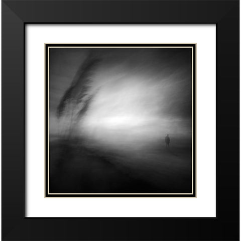 In The Middle Of Nowhere Black Modern Wood Framed Art Print with Double Matting by Pascual Buye, Santiago